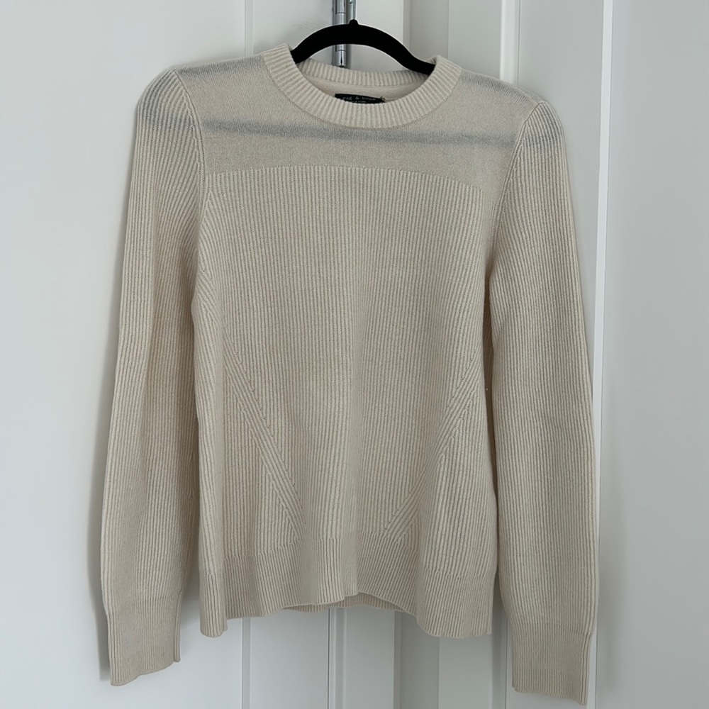 Rag & Bone 100% Cashmere cream sweater. Size S
